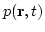 $p({\bf r},t)$