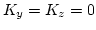 $K_y=K_z=0$