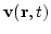 ${\bf v }({\bf r}, t)$