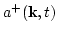 $\displaystyle a^+({\bf k},t)$