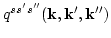 $q^{s s' s''} ({\bf k}, {\bf k}',{\bf k}'')$