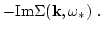 $\displaystyle -{\rm Im}\Sigma({\bf k},\omega_*)\ .$