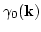 $ \gamma_0({\bf k}) $