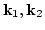 ${\bf k}_1,{\bf k}_2$