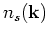 $n_s({\bf k})$