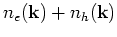 $n_e({\bf k})+n_h({\bf k})$