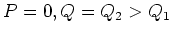 $P=0, Q=Q_2>Q_1$