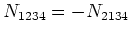 $N_{1234}=-N_{2134}$