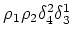 $ \rho _1 \rho _2\delta^{2}_{4}\delta^{1}_{3}$