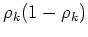 $ \rho _k(1- \rho _k)$