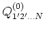 $Q_{1'2'...N}^{(0)}$