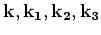 ${\bf k},{\bf k_1},{\bf k_2},{\bf k_3}$