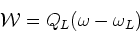 \begin{displaymath}{\cal W}=Q_L(\omega -\omega _L)
\end{displaymath}