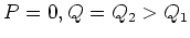 $P=0, Q=Q_2>Q_1$