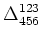 $\displaystyle \Delta^{123}_{456}$