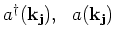 $a^\dagger({\bf k_j}),  a({\bf k_j})$