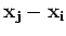 ${\bf x_j}-{\bf
x_i}$