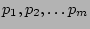 $ p_1,p_2,\dots p_m$