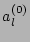 $ a_l^{(0)}$