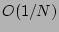 $ O(1/N)$