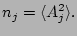 $\displaystyle n_j = \langle A_j^2 \rangle.$