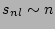 $ s_{nl} \sim
n$