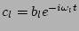 $ c_l=b_l e^{-i \omega_l t}$