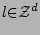 $ l {\in } {\cal Z}^d$