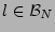 $ l \in {\cal B}_N$